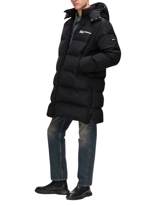 Piumino lungo nero Karl Lagerfeld jeans | A4M15028999
